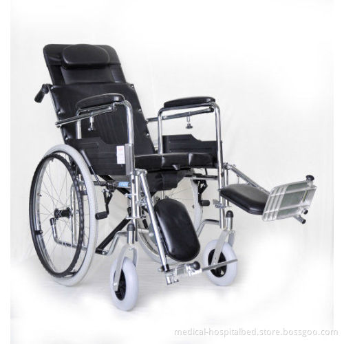 High Back Steel Lightweight Folding Wheelchair For Hospital Patient
